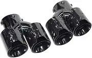 Compatible For BMW G20 G21 M340i G23 M440 G42 M240 2019+ Exhaust tip Upgrade Carbon Fiber Black Muffler Nozzle Tip Exhaust Head(Carbon Fiber 8)