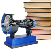 Simulation Aircraft Engine Working Model,Adjustable Speed Trent 900 Turbofan Aircraft Model Engine with Light,Desktop Ornament, Collectible Mechanical Science Toy
