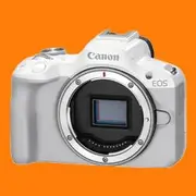 Canon EOS R50 Mirrorless Camera (White) With Kit Box - Brand New