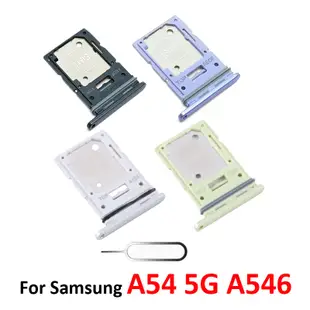 SAMSUNG 適用於三星 Galaxy A54 5G A546 原裝手機新 SIM 卡托盤支架 SD 插槽更換維修部件