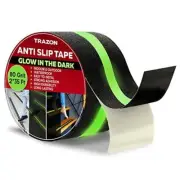 Grip Tape - Heavy Duty Anti 2 Inch x 35 Feet Black with Glow in the Dark Strips