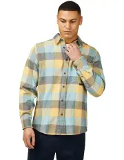 [Ben Sherman] Diffused Pop Check Long Sleeve Shirt in Yellow