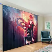 Start Diffuse Lovely Girl 3D Blockout Photo Print Curtain Fabric Curtains Window