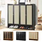 Oikiture Shoe Storage Cabinet Shoes Rack Organiser Shelf 4 Doors 70 Pairs