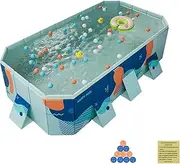 Large Foldable Swimming Pool, Non-Inflatable Kids' and Adults' Outdoor Large Swimming Pool, Anti-Slip PVC Family Pool for Indoor, Outdoor, Garden, Backyard, Summer Water Party(116 * 65 * 22)