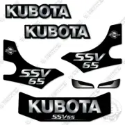 Fits Kubota SSV65 Decal Kit Skid Steer - CUSTOM BLACK AND SILVER!