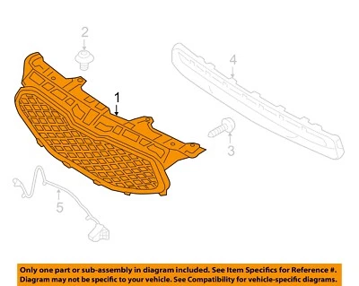 KIA OEM 14-16 Cadenza Front Bumper Grille-Upper Grille 863503R600 (for: Kia)