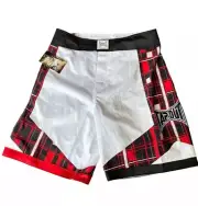 Tapout Underdogs Team G.S.P Boardshorts Size 32 New With Tags White Black & Red