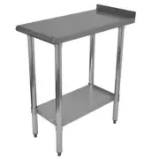 Advance Tabco 18" x 30" S/s Filler Table 18 Gauge w/ Galvanized Undershelf