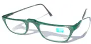 NWT Vintage 90's Carbon Fiber Rectangle Half Frame Reading Glass +1.25 (S.Green)