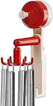 Kitchen Utensil Holder - Kitchen Cooking Utensil Organizer | Wall Mounted Kitchen Utensil Holder | 6 Hooks Suction Cup Stable Storage Organization for Spatula Soup Ladle Spaghetti Server Skimmer