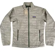 PATAGONIA Nano Puff Jacket Primaloft Men's Medium Seabird Grey FA24 NWT $239