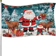 2024 Christmas Flag Outdoor Flag Hanging Flag Holiday Decoration Flag Banner 2pcs 90X150CM