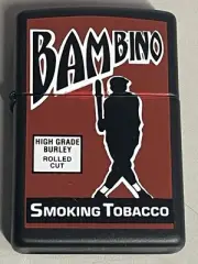 ZIPPO 1999 TOBACCO TIN SERIES BAMBINO BLACK MATTE LIGHTER UNFIRED IN BOX K692