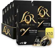 [L'OR] Espresso Coffee Ristretto Coffee - Intensity 11 - 100 Aluminium Capsules Compatible with Nespresso Machines (10x10 Pods Pack)
