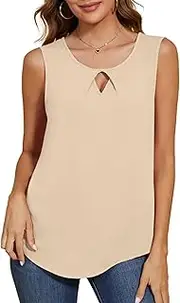 [TIANZHU] Women's Summer Elegant Tops 2025 Casual Loose Chiffon Blouses Sleeveless Tops Business Work Shirts 34-48