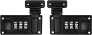 2 Pack Hasp Combination Lock Luggage Suitcase Hasps with 3 Digits Password Locks, Black 65mm Toolbox Storage Bag Fixed Latch Accessories Business Trip Travel