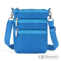 在飛比找momo購物網優惠-【Lesportsac】三層拉鍊直式斜背包(希臘藍)