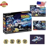 Collector's Edition Back to the Future DeLorean with Flux Capacitor & Figures