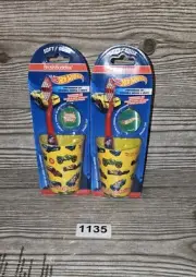 Brush Buddies Hot Wheels Toothbrush Set (Toothbrush, Cap and Cup) Set Of Two