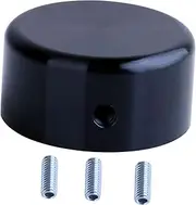 Frediuo Guitar Metal Pedal Button Cap Stomp Switch with Set Screws & Wrench Pedal Box Foot Knob Protection Cap for Effect Pedals, Black