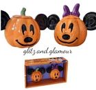 Disney Mickey Mouse Minnie Mouse Halloween Pumpkin Cookie Jar Salt Shakers