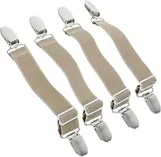 Gatuida 4Pcs Adjustable Elastic Trouser Clips for Motorcycle Riding Unisex Pant Holders Windproof Fasteners for Cycling Durable and Universally Compatible Boot Straps