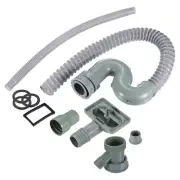 1Pcs P-trap Drain Pipe Expandable Tubing Hose for Basin with Overflow Grey