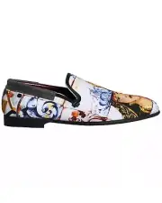 Dolce & Gabbana Azulejos Print SlipOn Loafers - Multicolor -Size 44