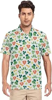 [ZZXXB] Leprechaun Hat Shoes Men's Polo Shirts Short Sleeve Quick Dry Athletic Outdoor Sports Golf Shirts S-XXL