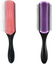 2 Pieces Hair Brush, 9 Row Cushion Brush Hair Styling Brush for Women,Styling Detangling Shaping Smoothing Blow-Drying Separating, for Separating, Defining Curls, Blow Drying.