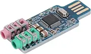 USB Sound Card, CM108 External Audio Adapter with USB Interface, Analog Output for Computer Laptop