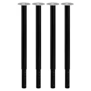 IKEA OLOV Adjustable Table Leg – Black - Flexible Height - Modern Look - 4 Pack