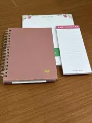 Linen Journal Rose Spiral, List Pad, 8x10” Brain Dump By Cultivate What Matters