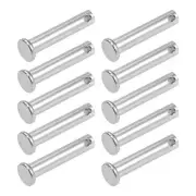 Clevis Pin 8mmx40mm 10Pcs Single Hole Flat Head 304 Stainless Steel Fastener Pin