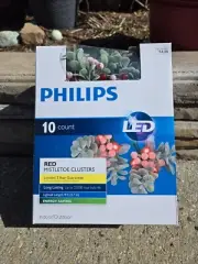 Rare~~~ Philips Mistletoe Clusters 9ft Indoor/Outdoor New Christmas Lights LED