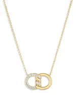 Roberto Coin 18K Yellow Gold Cialoma Diamond Intertwined Circle Pendant Necklace, 16-18