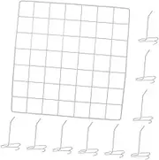 ELAYARD 10pcs Wire Grid Wall Panel with Hooks and Nails Multi-functional Photo Display Rack for Home Decor Stylish Storage for Pictures and Ornaments