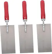 OSALADI Concrete Cement Plastering Trowel Set 3pcs Finishing Trowels Wooden Handle for Easy Use