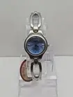 Womens Fossil F2 Watch Blue Dial Silver Tone Adjust O Matic ES-9021 New Battery