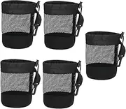 YARNOW 5pcs Tennis Storage Bag Mesh Bag for Balls Drawstring Buckle Large Capacity Easy to Carry