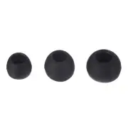 Replacement Silicone Ear Tips Earbuds Bud Small,Middle,Large Tips Black 24Pcs