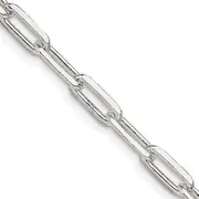 22 Inch Sterling Silver 4.25mm Elongated Open Link Chain