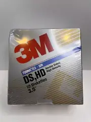 3M 3.5” Diskettes 10 Pack Formatted DS HD Double Sided High Density / SEALED