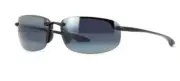 Maui Jim HOOKIPA Gloss Black POLARIZED Grey Lens Sunglass 407-02