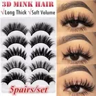Makeup Handmade False Eyelashes 3D Faux Mink Hair Natural Long Wispy Fluffy