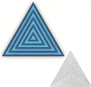 FAWENUCY Scrapbooking Die-Cuts, Layering Frame Metal Cutting Dies for Card Making, Paper Craft Punch Template, Background Embossing Stencils, DIY Album Décor (Triangle)