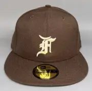 NEW ERA x Fear of God Essential 59Fifty Fitted Brown Size 7 Wool Cap Hat