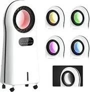 Advwin 3.5L Portable Air Conditioner Fan, 3 in1 Evaporative Air Cooler Bladeless Fan with 2 Ice Box, White