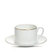 Domenico Vacca by Prouna Alligator White Teacup & Saucer, 2 Piece Set